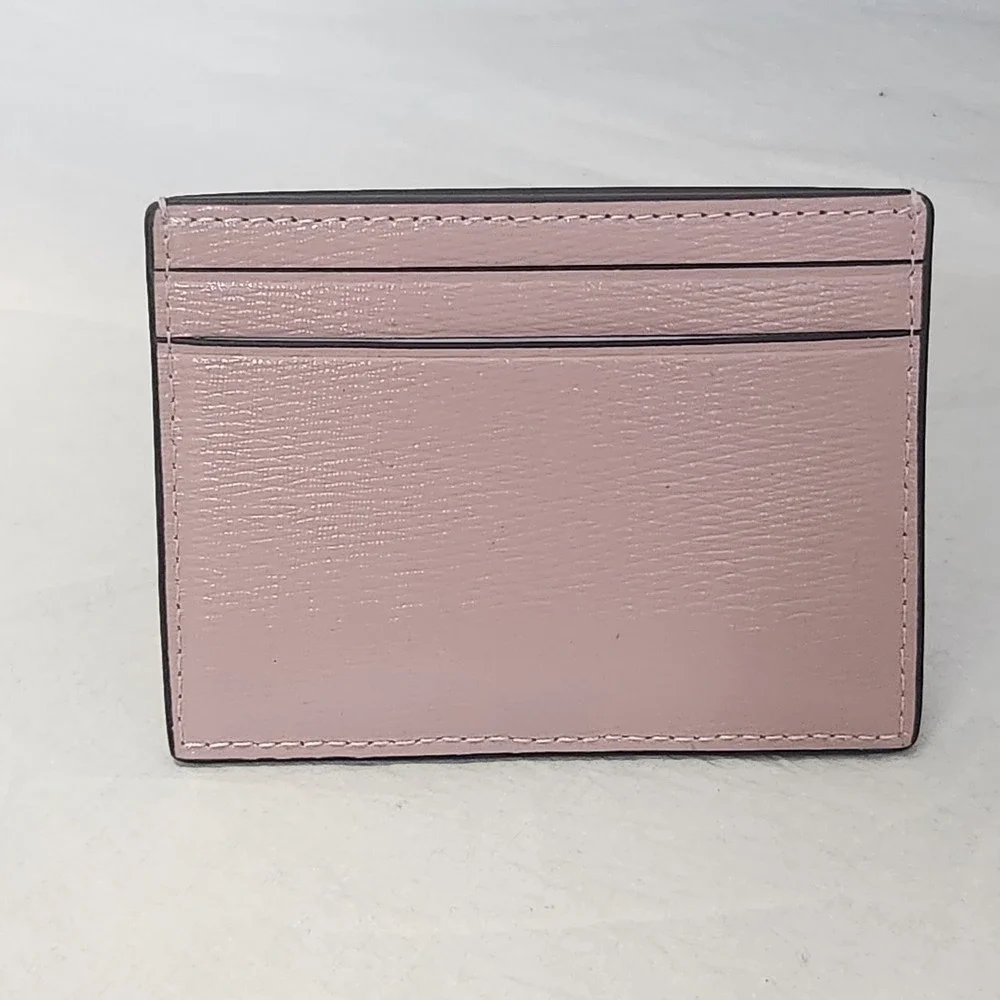 New $89 Kate Spade Madison Pink Tutu Card Holder Saffiano Leather Slim Wallet